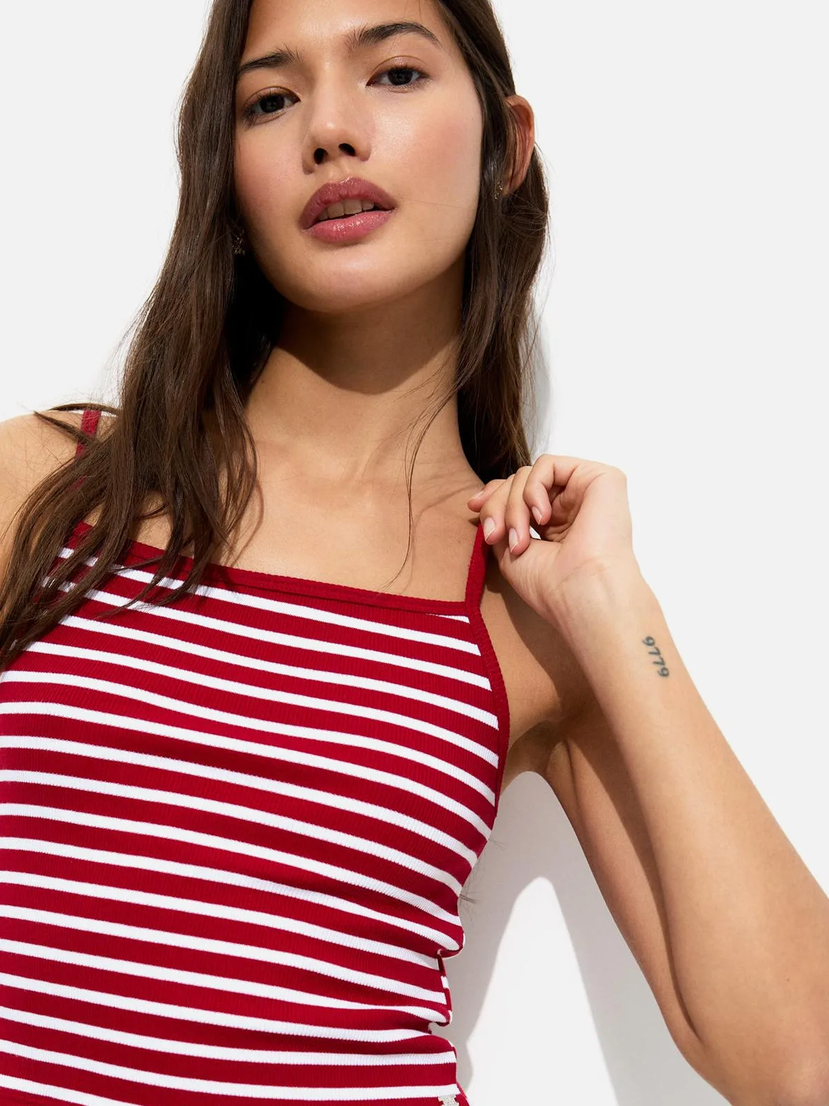 Short Striped Strappy Top - Image 2